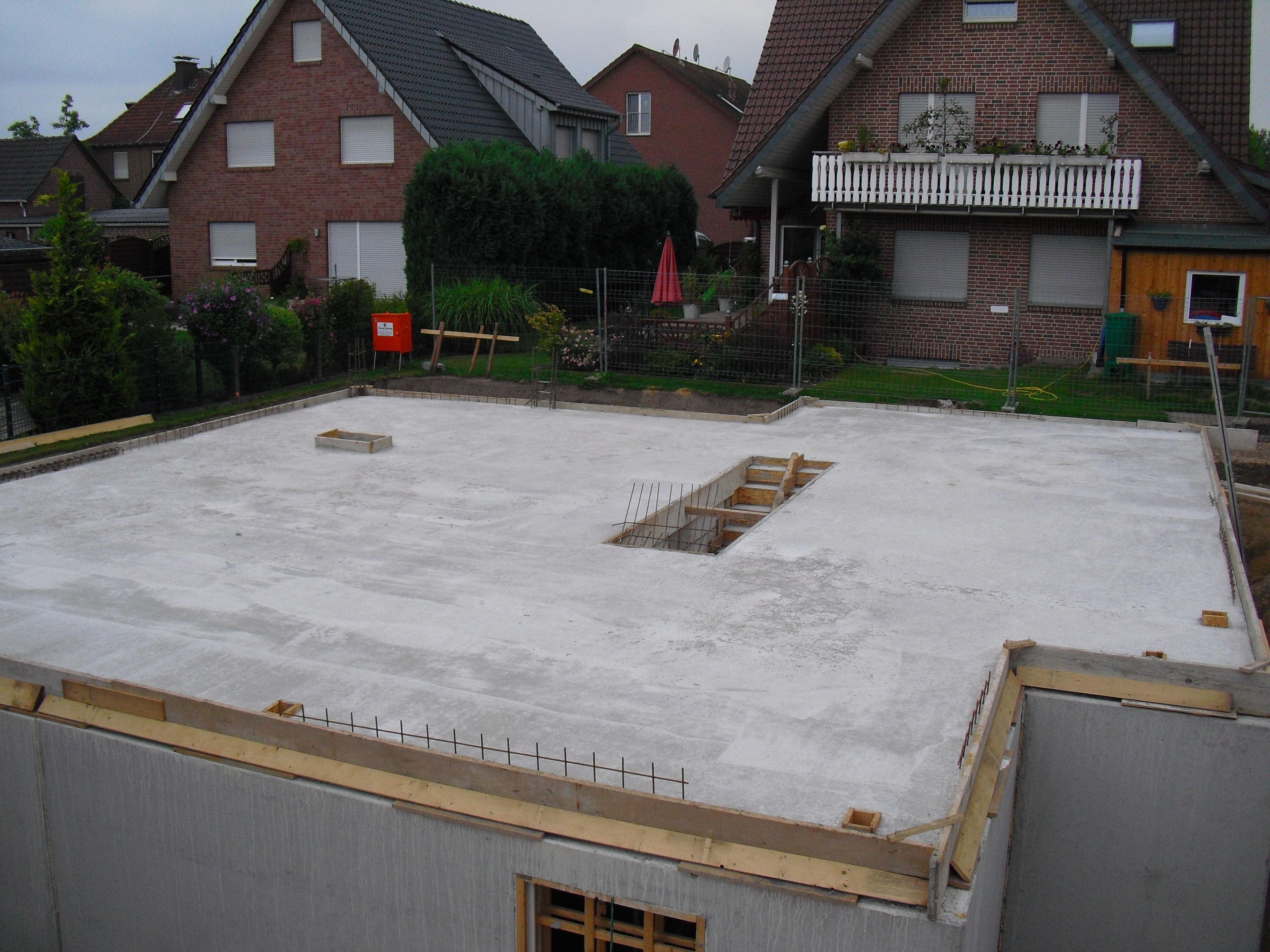 Kellerdecke betoniert