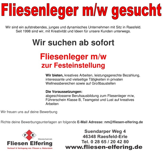 Bild Fliesenleger Festeinstellung